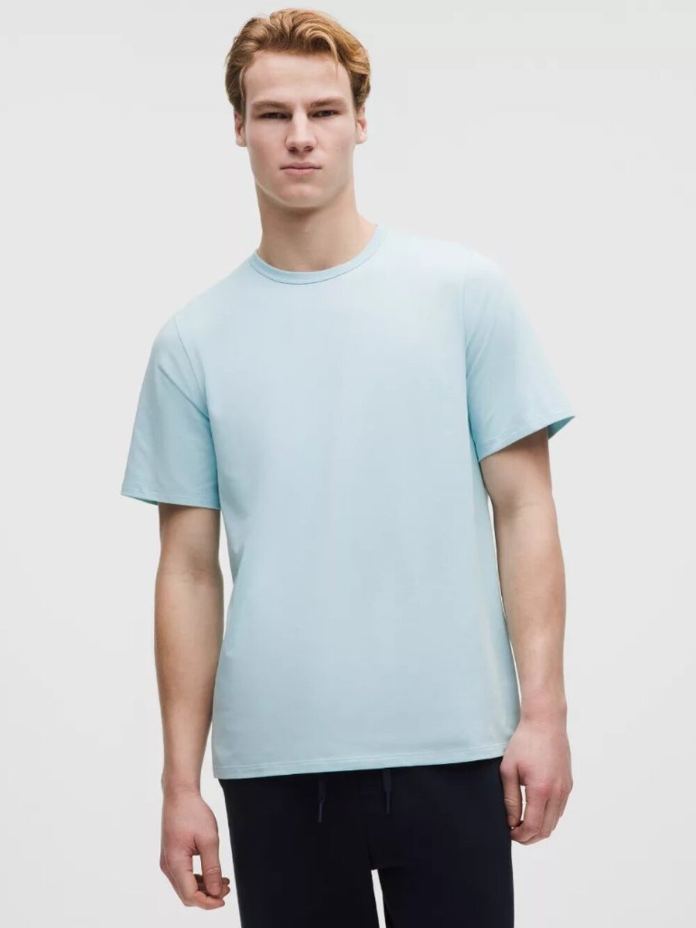 Lululemon Men's Organic Cotton Classic-Fit T-Shirt - Light Blue